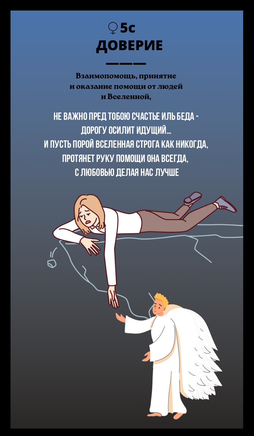 5с ДОВЕРИЕ/ВЗАИМОПОМОЩЬ, ПРИНЯТИЕ И ОКАЗАНИЕ ПОМОЩИ ОТ ЛЮДЕЙ И ВСЕЛЕННОЙ